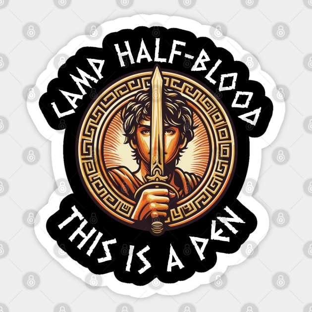 this is a pen - Camp Half-Blood percy jackson Sticker by whatyouareisbeautiful